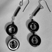 Load image into Gallery viewer, Hematite and Sterling Silver Earrings Very Chic 310655 - PremiumBead Alternate Image 2
