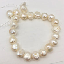 Load image into Gallery viewer, Baroque Creamy White FW Pearl 8&quot; Strand| 9.5x9x6 to 13x9x6mm| White| 21 Pearls | - PremiumBead Primary Image 1
