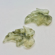 Load image into Gallery viewer, Hand Carved 2 Green Prehnite Leaf Brio Beads 10532H - PremiumBead Alternate Image 2
