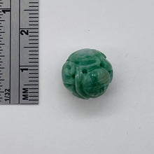 Load image into Gallery viewer, Jade AAA Intricately Carved Round Bead | 14mm | Green | 1 Bead |
