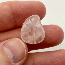 Load image into Gallery viewer, Gentle 3 Hand Carved Pale Rose Quartz 19x17x6mm Leaf Beads 9319RQ - PremiumBead Alternate Image 8
