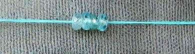 4 Natural Blue Zircon Faceted 3x2-3x1.5mm Roundel Beads 006049 - PremiumBead Primary Image 1