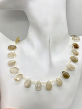 Load image into Gallery viewer, Shine! 6 Natural Faceted Rutilated Quartz Briolette Beads - PremiumBead Alternate Image 4
