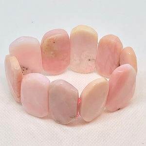 350cts! Pink Peruvian Opal Stretchy Bracelet 10531B - PremiumBead Primary Image 1
