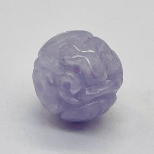 Jade AAA Carved Round Bead | 12mm | Lavender | 1 Bead