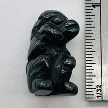 Load image into Gallery viewer, Swingin 2 Carved Hematite Monkey Beads | 20.5x12x11mm | Silver black
