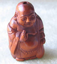 Load image into Gallery viewer, Sacred Hand Boxwood Blessing Buddha Ojime/Netsuke Bead | 29x15x15mm | Brown - PremiumBead Primary Image 1

