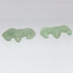 Spring 2 Hand Carved Aventurine Bat Beads | 21x16x5mm | Green - PremiumBead Alternate Image 10