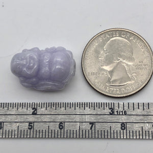 26.9cts Hand Carved Buddha Lavender Jade Pendant Bead | 21x14.5x10mm | Lavender - PremiumBead Alternate Image 3