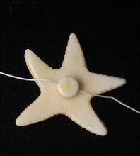 Load image into Gallery viewer, Splash Starfish Carved Waterbuffalo Bone Button 009700G | 33x31.5x7mm | Bone - PremiumBead Alternate Image 2

