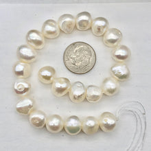 Load image into Gallery viewer, Baroque Creamy White FW Pearl 8&quot; Strand| 9.5x9x6 to 13x9x6mm| White| 21 Pearls | - PremiumBead Alternate Image 6
