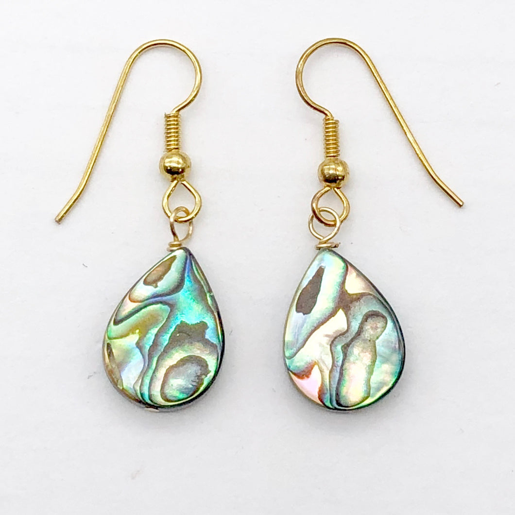 Abalone 14K Gold Filled Drop Earrings | 1 1/2