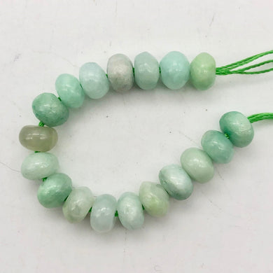 Carved 18 Natural Burmese Jade 6x4mm Roundel Beads - PremiumBead Primary Image 1