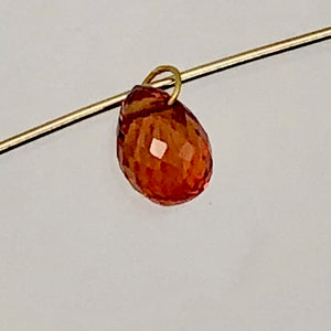 .74cts Natural Red Ruby 18K Briolette Bead Pendant | 5.5x4mm |