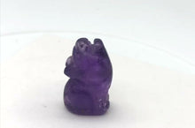 Load and play video in Gallery viewer, Hand Carved Amethyst Wolf/Coyote Figurine | 21x11x8mm | Purple
