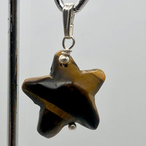 Tiger Eye Starfish Pendant Necklace | Semi Precious Stone | Silver Pendant | - PremiumBead Alternate Image 4