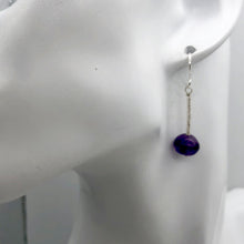 Load image into Gallery viewer, Amethyst Roundel Bead Sterling Silver Drop/Dangle Earrings| 2.5&quot; Long | Purple |
