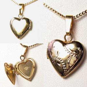 Valentine's Engraved 14Kgf Heart Locket Pendant 10535 - PremiumBead Primary Image 1