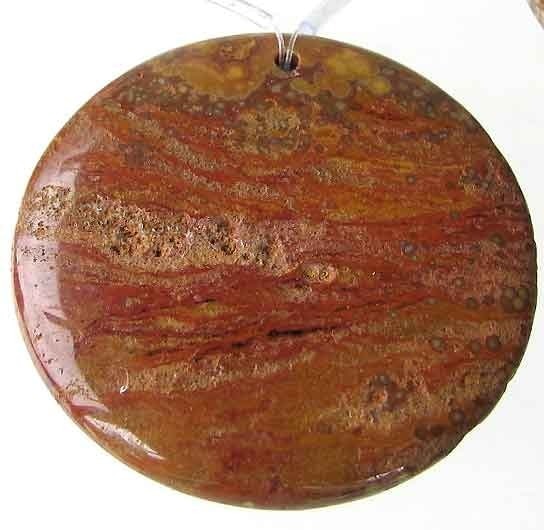 Outback 50mm Red Druzy Ocean Jasper Centerpiece Bead 9105A - PremiumBead Primary Image 1