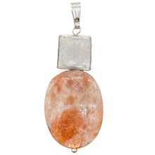 Load image into Gallery viewer, Sunstone Sterling Silver Drop/Dangle | 2 1/4&quot; Long | Pink/Golden | 1 Pendant |
