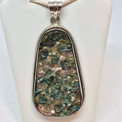 Scenic! Natural Abalone Silver Pendant! 4192 - PremiumBead Primary Image 1