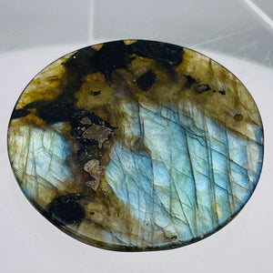 Aurora Borealis Labradorite Pendant Bead | Blue Green | 45mm | 1 Bead |