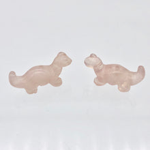 Load image into Gallery viewer, Dinosaur 2 Carved Rose Quartz Diplodocus Beads | 25x11.5x7.5mm | Pink - PremiumBead Primary Image 1
