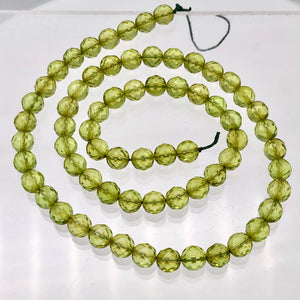 Amber Faceted Round Beads | 6mm | Green | 11 Bead(s)