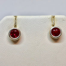 Load image into Gallery viewer, July! 7mm Lab Rubies &amp; Sterling Silver Earrings 9780Gb - PremiumBead Alternate Image 6
