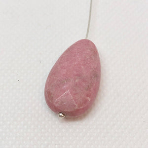 Rare 1 Faceted Pink Rhodonite Pear Pendant Bead 7104 - PremiumBead Alternate Image 2