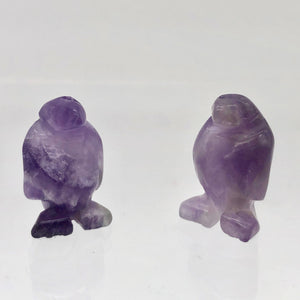 March of The Penguins Carved Amethyst Figurine | 21x12x11mm | Purple - PremiumBead Alternate Image 9