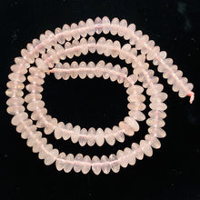 Load image into Gallery viewer, Rose Quartz 8&quot; Strand Rondell | 8x4 mm | Pink |50 Beads |
