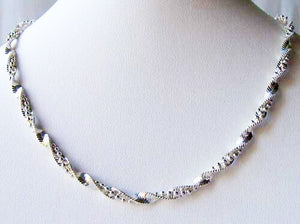 Festive! 20" Silver Bead Herringbone Twist Chain 10027C - PremiumBead Alternate Image 2