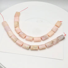 Load image into Gallery viewer, Elegant Pink Peruvian Opal Pendant Beads | 18x13x7mm| Pink| Rectangle| 11 Bds | - PremiumBead Alternate Image 2
