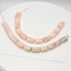Elegant Pink Peruvian Opal Pendant Beads | 18x13x7mm| Pink| Rectangle| 11 Bds | - PremiumBead Alternate Image 2