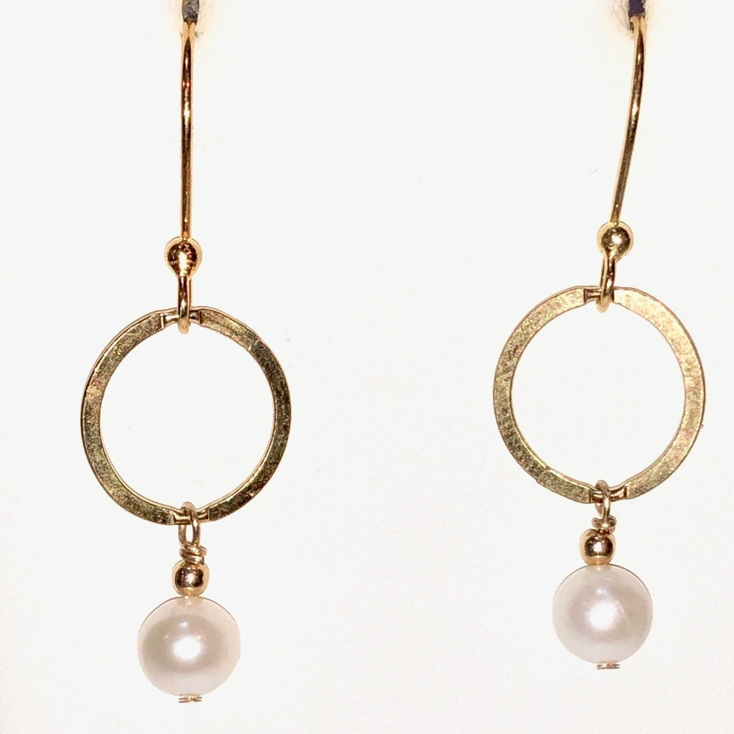 Wedding White FW Pearls and Vermeil Earrings 304504A - PremiumBead Primary Image 1