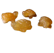 Load image into Gallery viewer, Charming 2 Carved Orange Calcite Turtle Beads | 22x15x9.5mm | Orange
