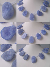 Load image into Gallery viewer, Druzy Blue Chalcedony Briolette Bead Strand 109392I - PremiumBead Alternate Image 4
