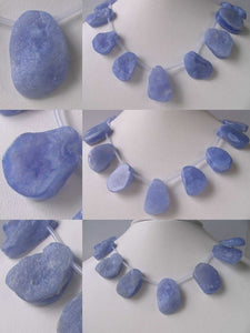 Druzy Blue Chalcedony Briolette Bead Strand 109392I - PremiumBead Alternate Image 4