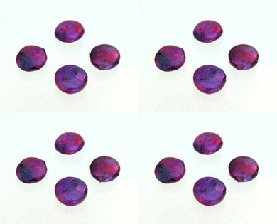 4 Magenta Madness Freshwater Coin Pearls 7276 - PremiumBead Alternate Image 2