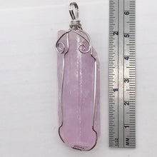 Load image into Gallery viewer, Kunzite Sterling Silver Wire-Wrap Lavender Crystal Pendant | 2 1/2 Inch Long |
