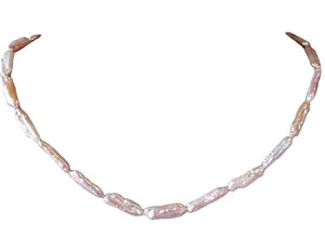 Natural Peachy Pink Biwa FW Pearl Strand4450