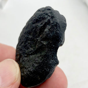 Tektite Display Specimen - Perfect Worry Stone | 1.75x1.38x.5" | Black | Oval | - PremiumBead Alternate Image 7