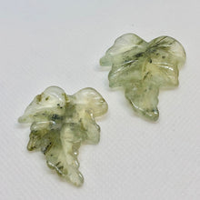 Load image into Gallery viewer, Hand Carved 2 Green Prehnite Leaf Brio Beads 10532H - PremiumBead Primary Image 1
