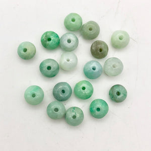 Carved 18 Natural Burmese Jade 6x4mm Roundel Beads - PremiumBead Alternate Image 6