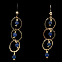 Load image into Gallery viewer, Sexy Natural Blue Sodalite and 14Kgf Earrings 308438D
