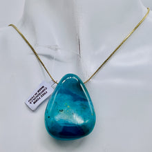 Load image into Gallery viewer, Chrysocolla Free Form Pendant Bead | 40x29x16mm | Blue | 26g | 1 Pendant Bead |
