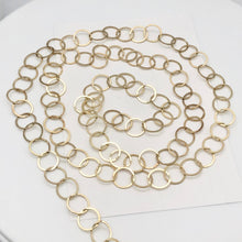 Load image into Gallery viewer, 22K Vermeil 13mm Circle Chain 6 inches | 13mm | 3.3g | Gold | Circle | 13 Links| - PremiumBead Alternate Image 3
