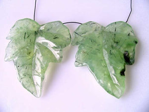 One Bead of Druzy Green Prehnite Leaf Briolette 9885E - PremiumBead Alternate Image 2