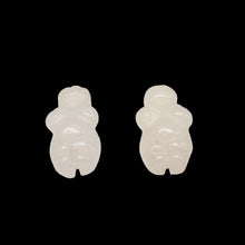 Load image into Gallery viewer, 2 Carved Rose Quartz Goddess of Willendorf Beads | 20x9x7mm | Pink
